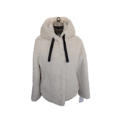 হুড সহ টেডি ফার বোম্বার জ্যাকেট